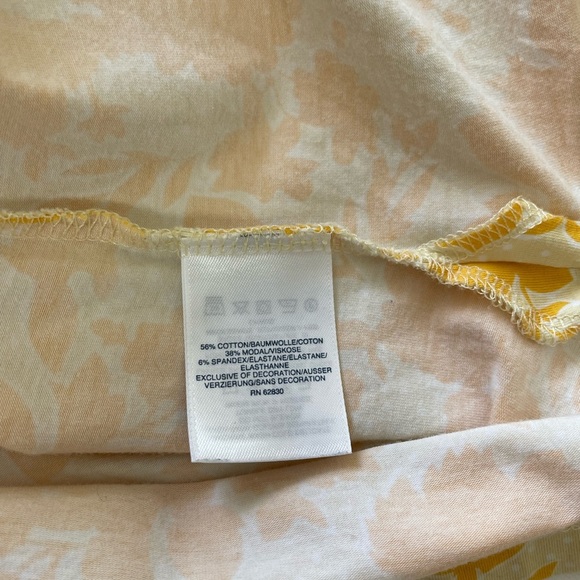 Lands' End Yellow and White 3/4 Sleeve Tunic - Picture 6 of 10